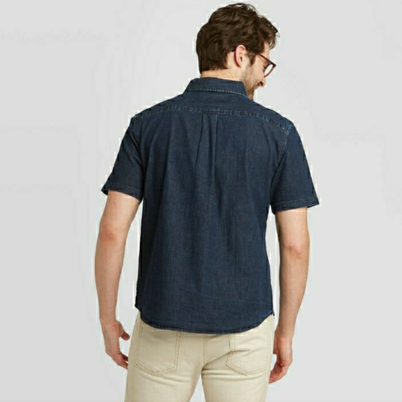 COPY - Men's Standard Fit Short Sleeve Denim Shirt 2x - Picture 2 of 11